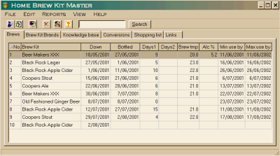 Screenshot of Home Brew Kit Master