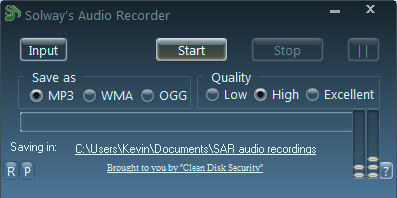 Solway's Audio Recorder screen shot