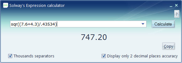 Solway's Expression Calculator 1.2 full