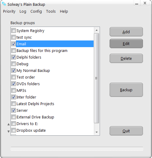 Solway's Plain Backup screenshot Solway's Plain Backup screenshot
